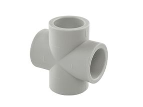 Хрестовина PPR Ø50 сірий колір ASCO® 4/32шт