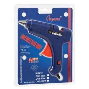 Пистолет клеевой "Hot melt" IMG4818(Blue) 60W, 1,1 см, с переключателем