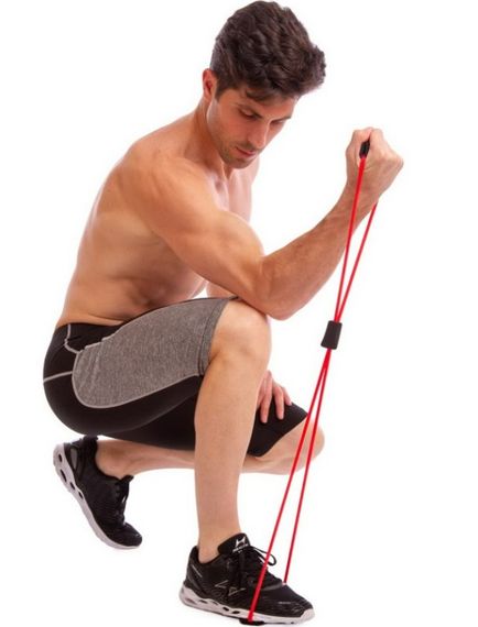 Еспандер EasyFit вісімка трубчастий синій (EF-3947-BL) | Зображення 2