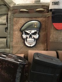 Патч \ шеврон Череп в берете Механизированных войск