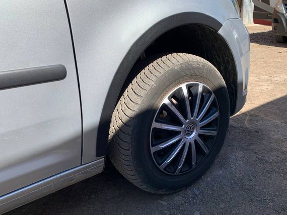 Накладки на арки (чорний мат) Коротка база, 2 бічних (метал) для Volkswagen Caddy 2010-2015рр | Зображення 7
