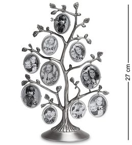 Настінна фоторамка Metal Family Tree 27 см (10 фото)