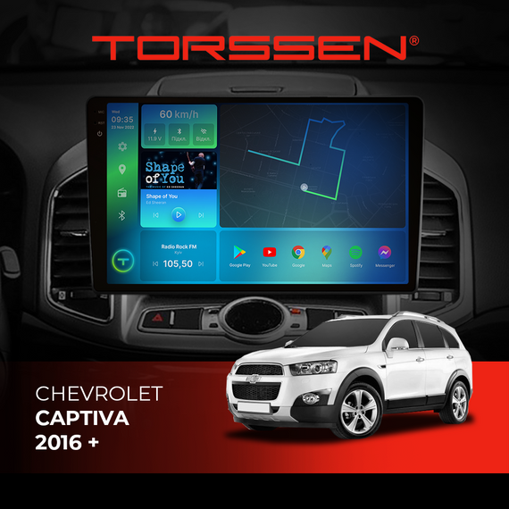 Штатна магнітола Torssen 2K Chevrolet Captiva 16+ F10464 4G Carplay DSP