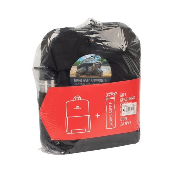 Комплект Рюкзак для ноутбука 15.6" Rivacase 8068 (Black) Bundle, серія "Regent" + спортивна пляшка 750 ml | Зображення 7