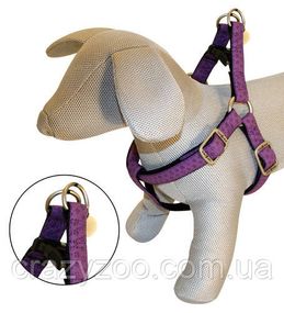 Шлея для собак Croci Mylord кожзам фиолетовая 2х50-75 см 5080085