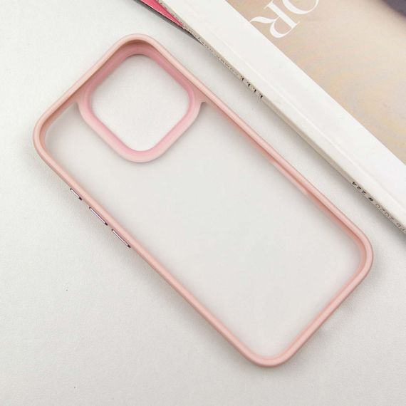 TPU+PC чохол Metal Buttons для Apple iPhone 16 Pro (6.3") Рожевий | Зображення 3