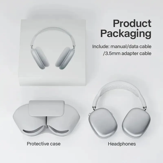 Наушники Bluetooth Macaron P9 PRO MAX + CASE | Зображення 3