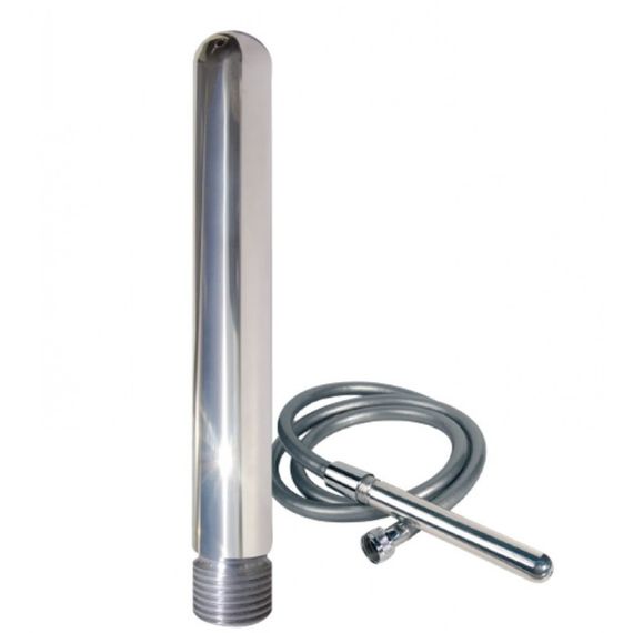 Анальний душ со шлангом Joy Division Aluminium Intimate Douche, стальной sexstyle