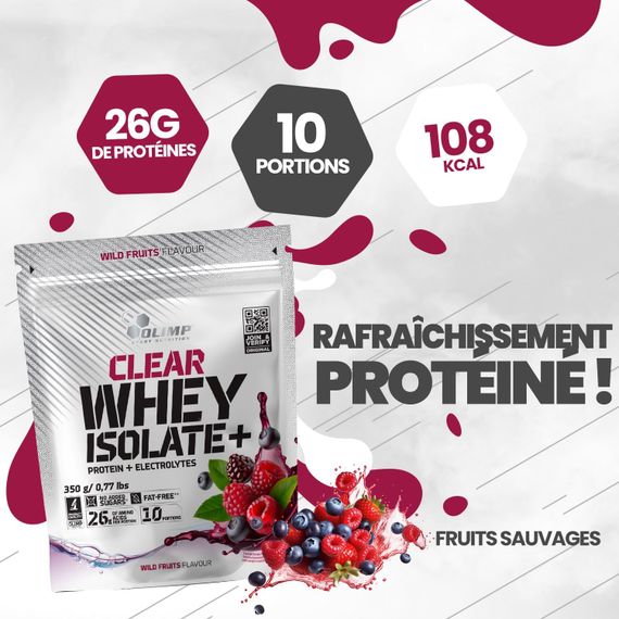 Протеин Olimp Clear Whey Isolate+ 350 g, дикие фрукты | Зображення 2