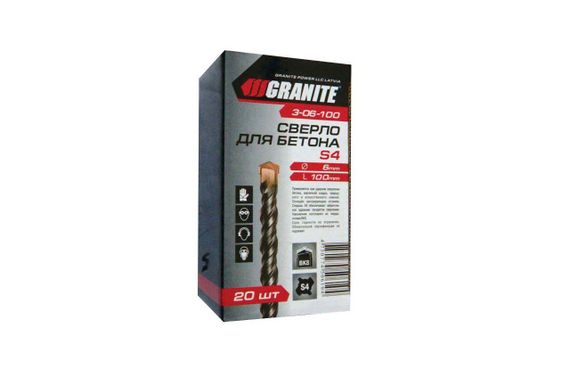 Сверло по бетону Granite - 6 х 100 мм (3-06-100) | Зображення 1