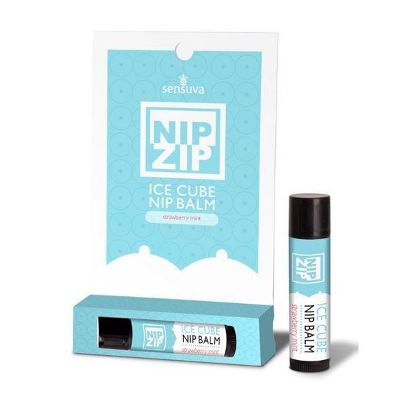 Стимулювальний бальзам для сосків Sensuva – Nip Zip Strawberry Mint (4 г) охолоджувальний Sex Aura