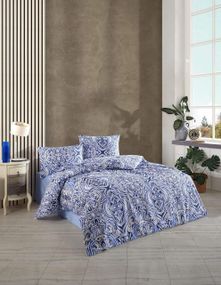 Комплект постільної білизни Kristal Ranforse 200×220 см Elvin Mavi