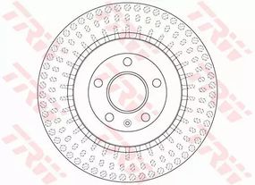 Диск гальмівний AUDI A4/A5/A6/A8/Q5 R 09- 13, TRW (DF6175S)