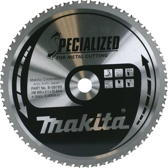 Диск пильный по металлу 305х25.4 мм 60T Makita TCT SPECIALIZED B-33439