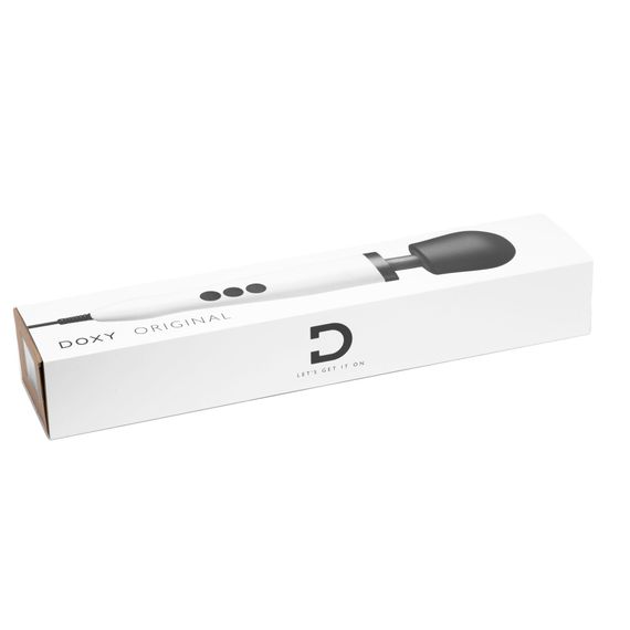 Вібромасажер DOXY Original White, дуже потужний, живлення 220В, пульсівні вібрації | Зображення 6