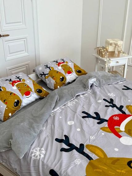 Постельное белье полуторное Dushka Home Сатин Плюш 21351 160х215 см | Зображення 3