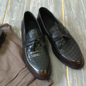 Коричневі чоловічі туфлі 43 розмір