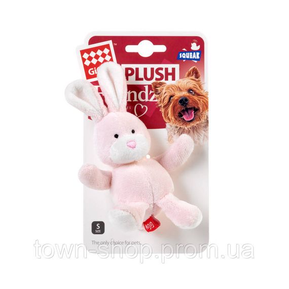 Игрушка для собак Заяц с пищалкой GiGwi Plush, плюш, 11 см | Зображення 1