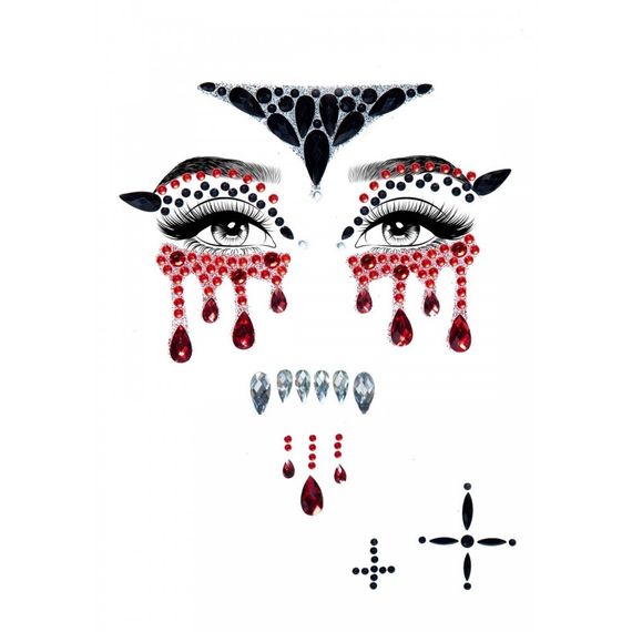 Маска вампіра зі страз Vampire Rhinestone Stick-On Jewels Leg Avenue Sex Aura | Зображення 2