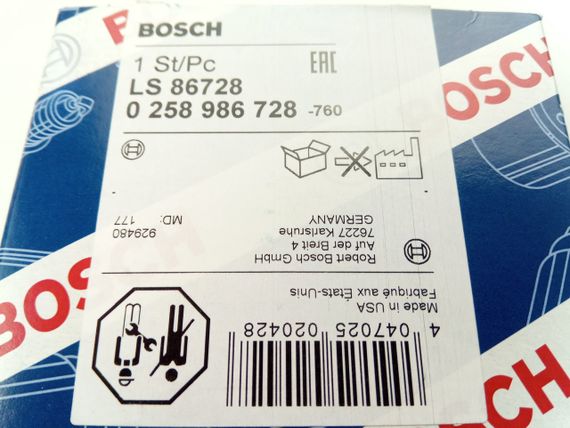 Лямбда-зонд Славута/Sens, BOSCH (0258986728) (25368889) | Зображення 2