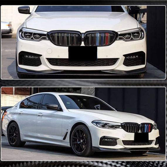 Накладки на передній бампер Flap V3 (для M-Sport 2017-2020, Карбон) для BMW 5 серія G30/31 рр | Зображення 3
