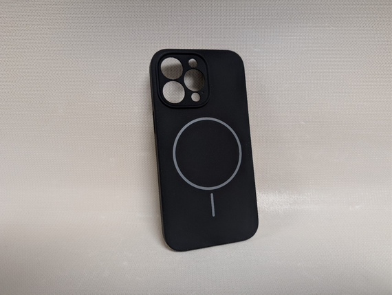 Чохол для iPhone 13 Pro Max / Айфон 13 Про Макс, Soft Touch, протиударний, MagSafe, чорний