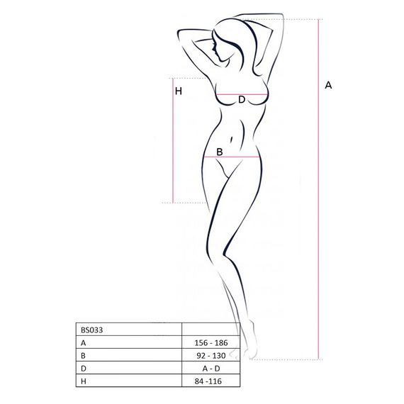 Бодістокінг Passion BS033 white, сукня-сітка на бретелях, прозора | Зображення 3