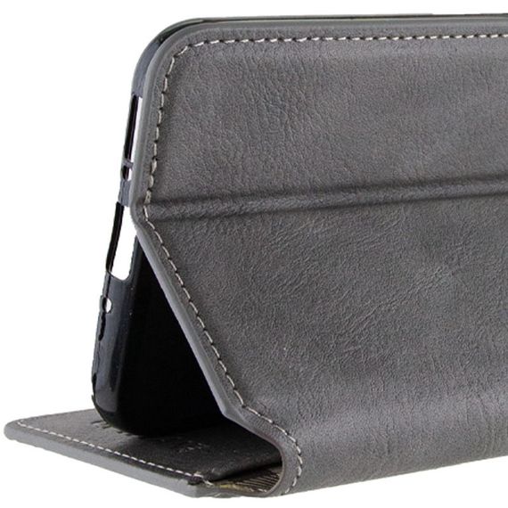 Шкіряний чохол-книжка GETMAN Cubic (PU) для Realme 11 4G Сірий | Зображення 3