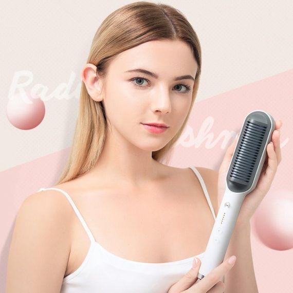 Розчіска – випрямляч Hair Straightener 909B для випрямлення волосся • Праска щітка з турмаліновим покриттям | Зображення 2