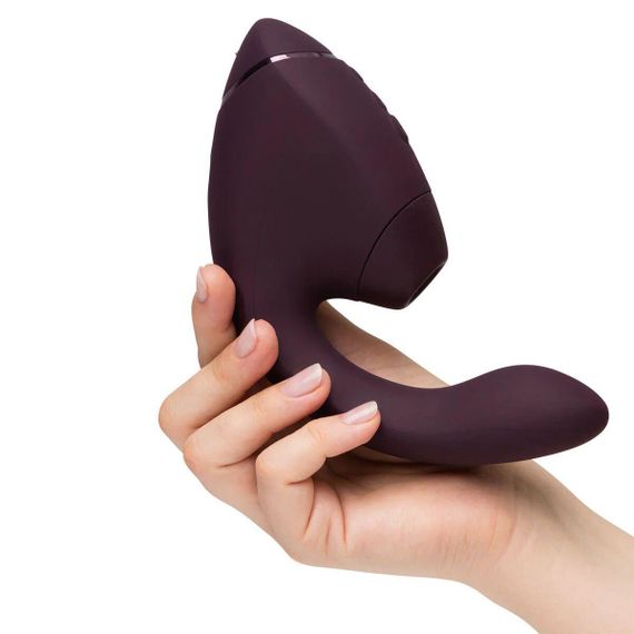 Двойной вакуумный клиторальный стимулятор с вибрацией Womanizer Next Duo - Dark Purple Sex Aura | Зображення 7