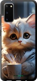 Чохол на Samsung Galaxy S20 Білий кіт "5646b-1824-2448"
