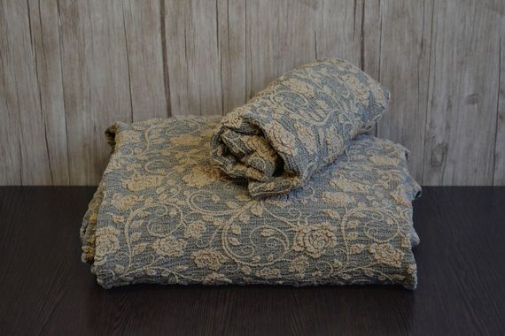 Жакардовий чохол на кутовій диван Roza без спідниці Пісковий | Зображення 1