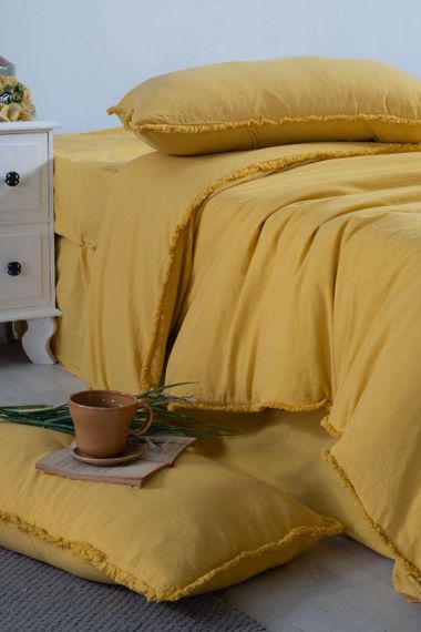 Постельное белье Sikel Stonewashed Soho Firfirli 200 х 220 см Sari | Зображення 1