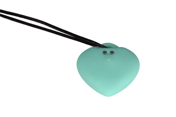 Мінівібратор «Сердечко» FairyGasm PleasureStone green, 9 режимів, на шнурку Sex Aura | Зображення 2