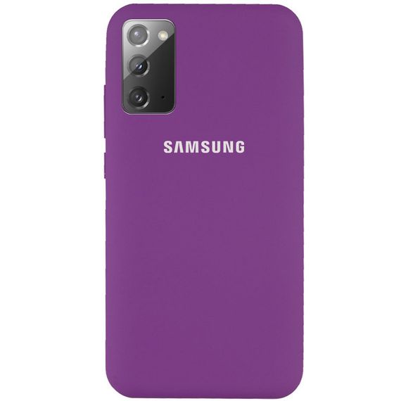 Чохол Silicone Cover Full Protective (AA) для Samsung Galaxy Note 20, Фіолетовий / Grape