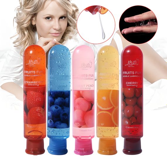 Їстівний інтимний гель зі смаком полуниці 80 ml | Зображення 7