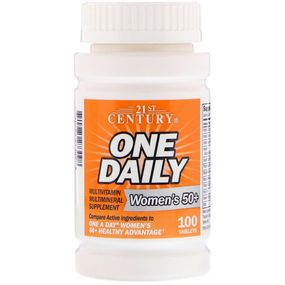 Витаминно-минеральный комплекс 21st Century One Daily Woman's 50+, Multivitamin Multimineral 100 Tabs