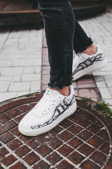 Кросівки чоловічі N-ike Air Force 1 Skeleton White | Зображення 9