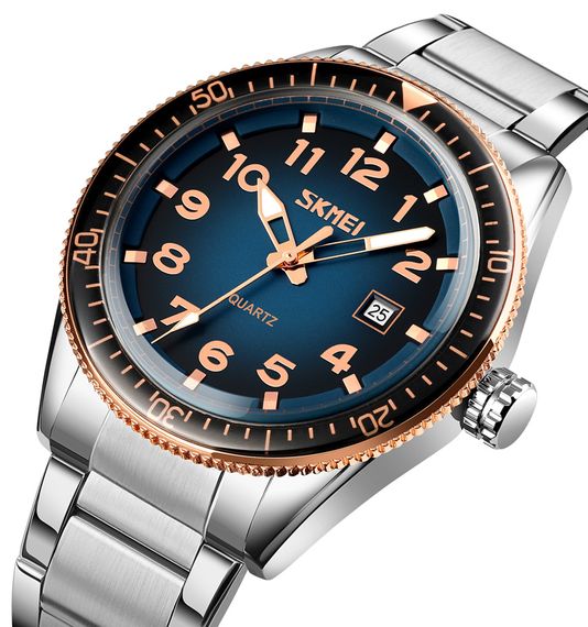 Чоловічий годинник Skmei 9232SRGBU Rose Gold-Blue | Зображення 1
