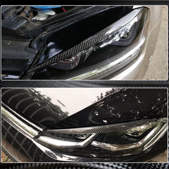Вії на фари (Карбон) для Volkswagen Golf 7/E-Golf 2012-2020 рр | Зображення 4