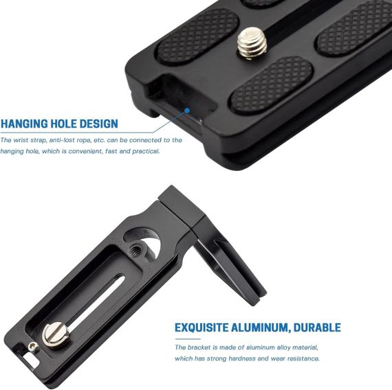 Универсальная L-образная быстросъемная пластина Bailinks для камер, алюминиевая, 5 кг, совместима с штативами | Зображення 4