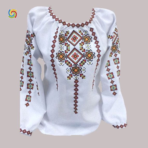 Рубашка Украинская вышиванка  55529587 цвет белый размер S/M