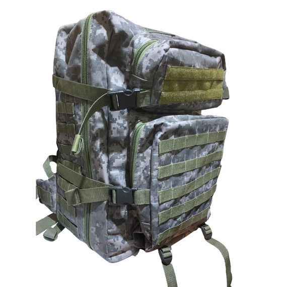 Рюкзак тактический, серый пиксель объем 70 л