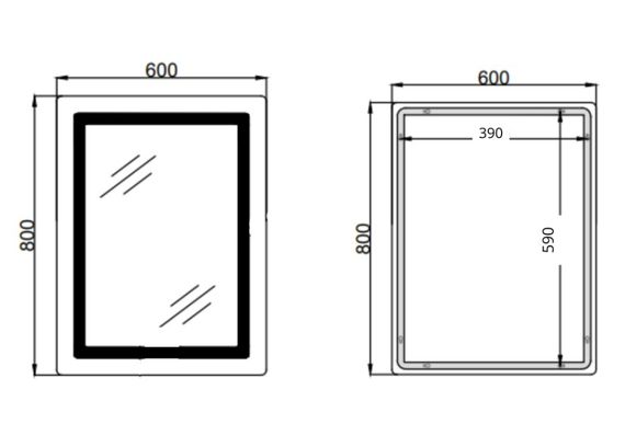 Дзеркало Qtap Cardinal (CA2) прямокутне з LED-підсвічуванням Touch QT0478C608048453 | Зображення 7