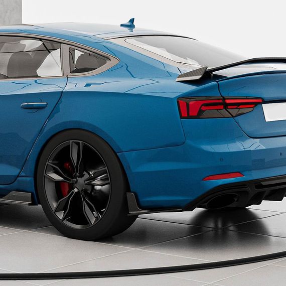 Накладки на задній бампер Flap (для S-Line 2016-2020, Карбон) для Ауди A5 рр | Зображення 2