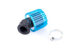 Фильтр воздушный (нулевик)   Ø28/40mm, 45*   (колокол, синий, прозрачный)   KM   (mod:KY-A-135)