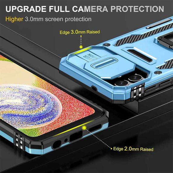 Ударопрочный чехол Camshield Army Ring для Samsung Galaxy A05 Голубой / Light Blue | Зображення 5