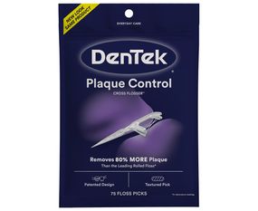 Флос-зубочистки DenTek Plaque Control Floss Pick перехресне очищення, контроль зубного нальоту, 75 шт.