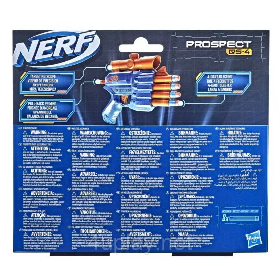 Бластер Nerf Elite 2.0 Prospect QS-4 Нерф Еліт Проспект, компактний бластер із вбудованим прицілом | Зображення 3