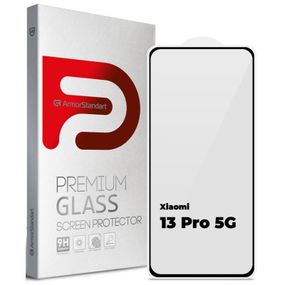 Стекло защитное Armorstandart Full Glue Curved Xiaomi 13 Pro 5G Black (ARM66959) - Топ Продаж!